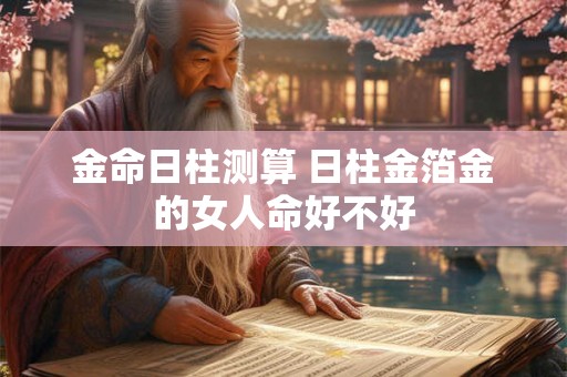 金命日柱测算 日柱金箔金的女人命好不好