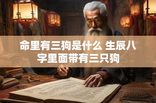命里有三狗是什么 生辰八字里面带有三只狗 命里有三狗是什么 生辰八字里面带有三只狗
