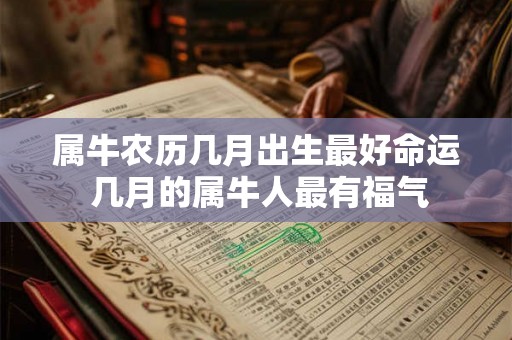 属牛农历几月出生最好命运 几月的属牛人最有福气 属牛农历几月出生最好命运 几月的属牛人最有福气