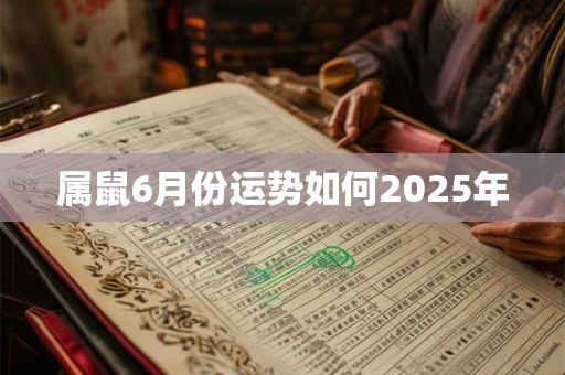 属鼠6月份运势如何2025年 属鼠6月份运势如何2025年