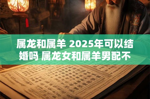 属龙和属羊 2025年可以结婚吗 属龙女和属羊男配不配 属龙和属羊 2025年可以结婚吗 属龙女和属羊男配不配