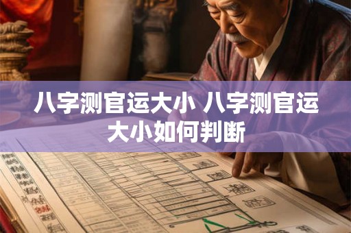 八字测官运大小 八字测官运大小如何判断 八字测官运大小 八字测官运大小如何判断