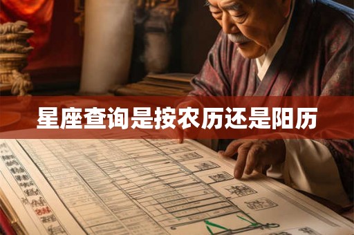 星座查询是按农历还是阳历 星座查询是按农历还是阳历