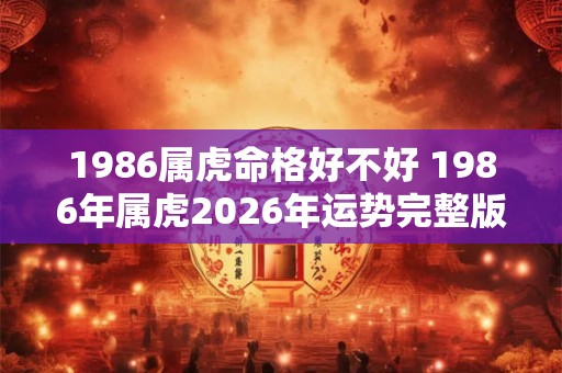 1986属虎命格好不好 1986年属虎2026年运势完整版