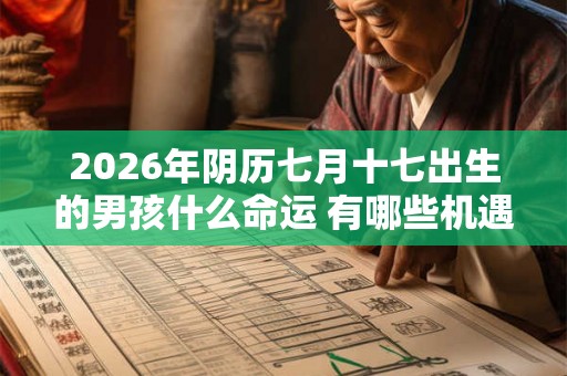 2026年阴历七月十七出生的男孩什么命运 有哪些机遇