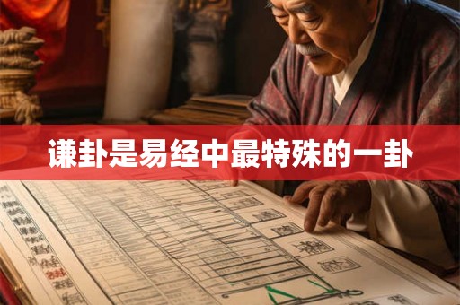 谦卦是易经中最特殊的一卦