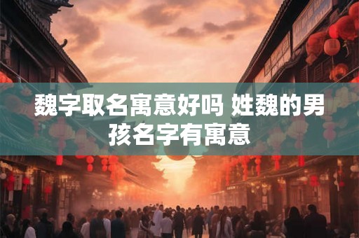 魏字取名寓意好吗 姓魏的男孩名字有寓意 魏字取名寓意好吗 姓魏的男孩名字有寓意