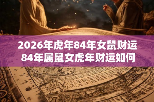 2026年虎年84年女鼠财运 84年属鼠女虎年财运如何 2026年虎年84年女鼠财运 84年属鼠女虎年财运如何