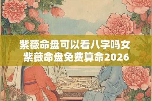 紫薇命盘可以看八字吗女 紫薇命盘免费算命2026 紫薇命盘可以看八字吗女 紫薇命盘免费算命2026