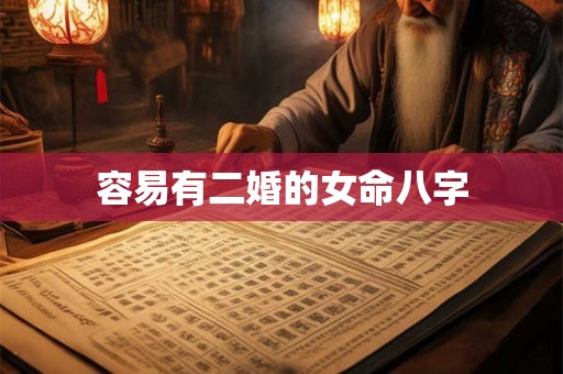 容易有二婚的女命八字 容易有二婚的女命八字