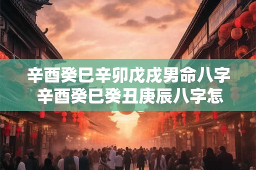 辛酉癸巳辛卯戊戌男命八字 辛酉癸巳癸丑庚辰八字怎么样 辛酉癸巳辛卯戊戌男命八字 辛酉癸巳癸丑庚辰八字怎么样