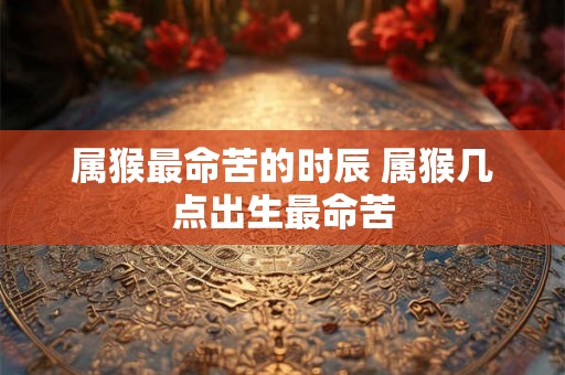 属猴最命苦的时辰 属猴几点出生最命苦