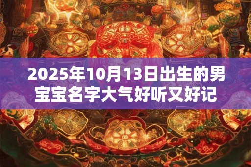 2025年10月13日出生的男宝宝名字大气好听又好记
