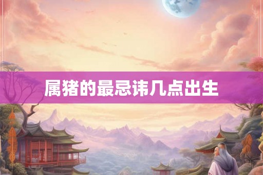 属猪的最忌讳几点出生