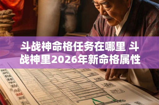 斗战神命格任务在哪里 斗战神里2026年新命格属性 斗战神命格任务在哪里 斗战神里2026年新命格属性