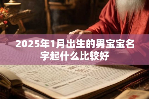 2025年1月出生的男宝宝名字起什么比较好