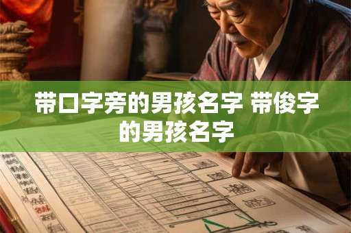 带口字旁的男孩名字 带俊字的男孩名字 带口字旁的男孩名字 带俊字的男孩名字