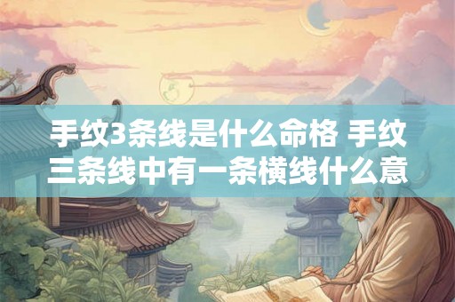 手纹3条线是什么命格 手纹三条线中有一条横线什么意思 手纹3条线是什么命格 手纹三条线中有一条横线什么意思