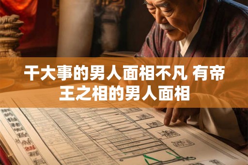 干大事的男人面相不凡 有帝王之相的男人面相