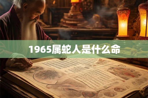 1965属蛇人是什么命 1965属蛇人是什么命