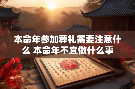 本命年参加葬礼需要注意什么 本命年不宜做什么事