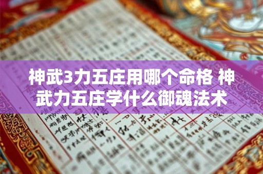 神武3力五庄用哪个命格 神武力五庄学什么御魂法术 神武3力五庄用哪个命格 神武力五庄学什么御魂法术