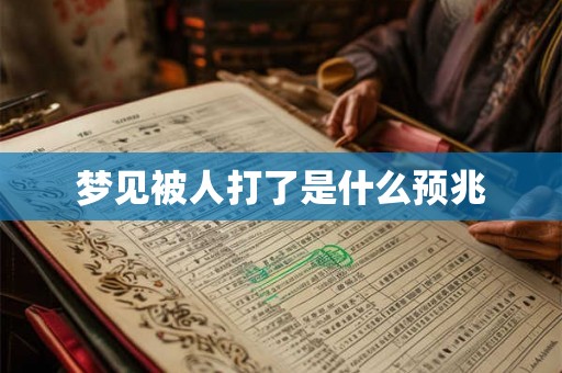 梦见被人打了是什么预兆 梦见被人打了是什么预兆