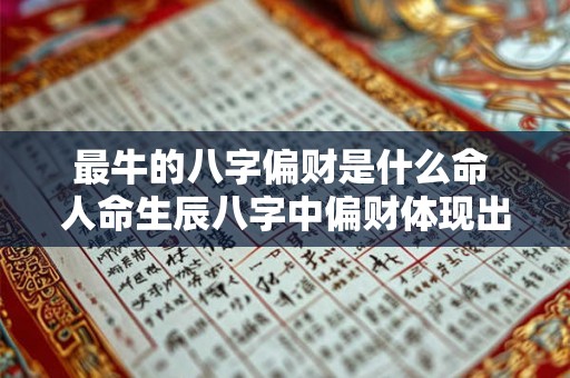 最牛的八字偏财是什么命 人命生辰八字中偏财体现出来的性格特征 最牛的八字偏财是什么命 人命生辰八字中偏财体现出来的性格特征