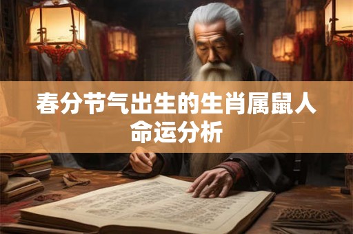 春分节气出生的生肖属鼠人命运分析 春分节气出生的生肖属鼠人命运分析