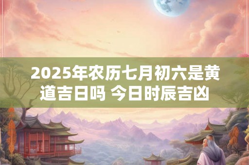 2025年农历七月初六是黄道吉日吗 今日时辰吉凶 2025年农历七月初六是黄道吉日吗 今日时辰吉凶