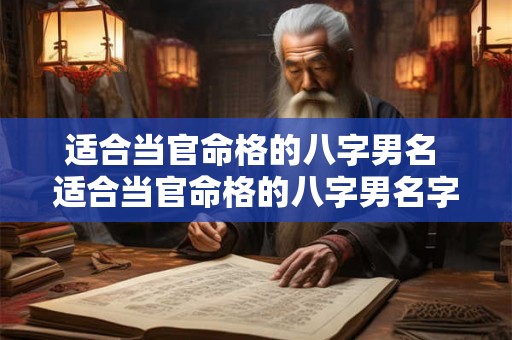 适合当官命格的八字男名 适合当官命格的八字男名字有哪些 适合当官命格的八字男名 适合当官命格的八字男名字有哪些
