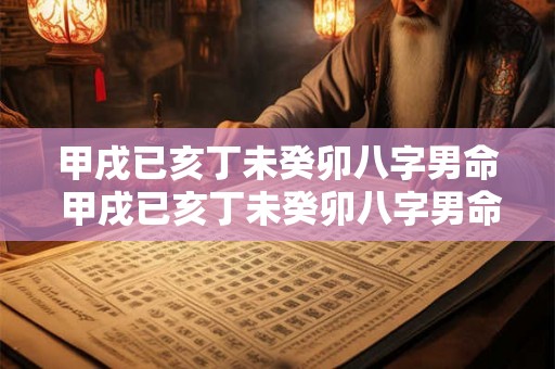 甲戌已亥丁未癸卯八字男命 甲戌已亥丁未癸卯八字男命详解