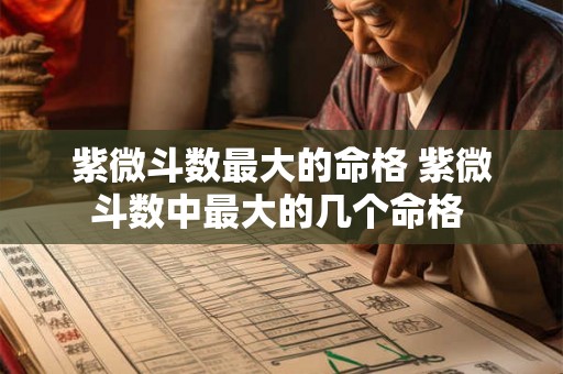 紫微斗数最大的命格 紫微斗数中最大的几个命格 