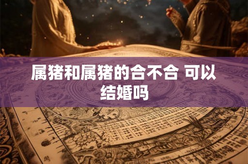 属猪和属猪的合不合 可以结婚吗 属猪和属猪的合不合 可以结婚吗