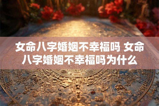 女命八字婚姻不幸福吗 女命八字婚姻不幸福吗为什么