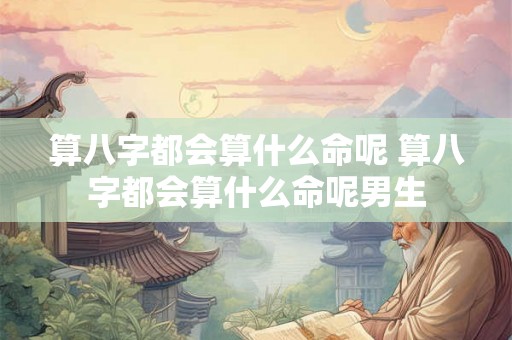 算八字都会算什么命呢 算八字都会算什么命呢男生 算八字都会算什么命呢 算八字都会算什么命呢男生
