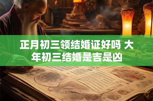 正月初三领结婚证好吗 大年初三结婚是吉是凶