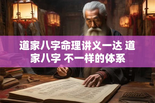 道家八字命理讲义一达 道家八字 不一样的体系 道家八字命理讲义一达 道家八字 不一样的体系