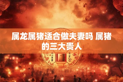属龙属猪适合做夫妻吗 属猪的三大贵人