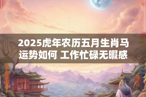 2025虎年农历五月生肖马运势如何 工作忙碌无暇感情