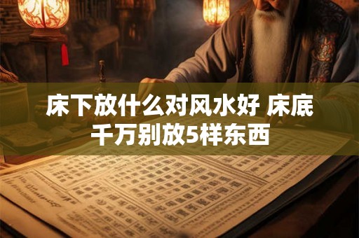 床下放什么对风水好 床底千万别放5样东西