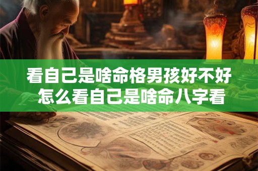看自己是啥命格男孩好不好 怎么看自己是啥命八字看你是什么命