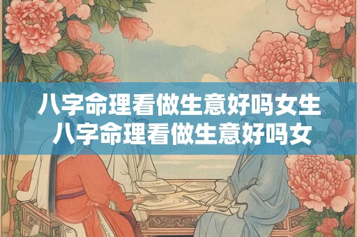 八字命理看做生意好吗女生 八字命理看做生意好吗女生怎么看 八字命理看做生意好吗女生 八字命理看做生意好吗女生怎么看
