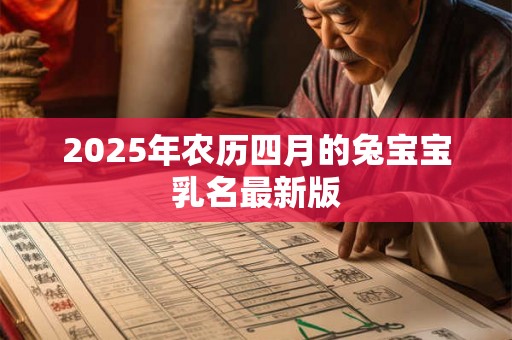 2025年农历四月的兔宝宝乳名最新版