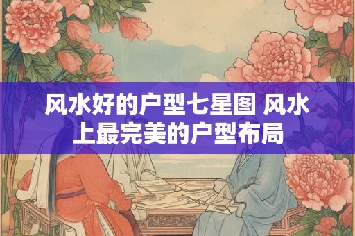风水好的户型七星图 风水上最完美的户型布局