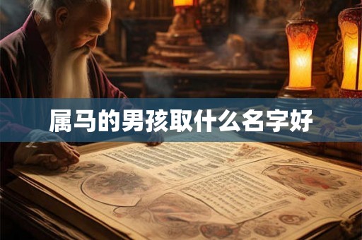 属马的男孩取什么名字好