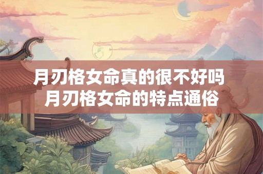 月刃格女命真的很不好吗 月刃格女命的特点通俗 月刃格女命真的很不好吗 月刃格女命的特点通俗
