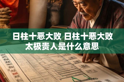 日柱十恶大败 日柱十恶大败太极贵人是什么意思 日柱十恶大败 日柱十恶大败太极贵人是什么意思