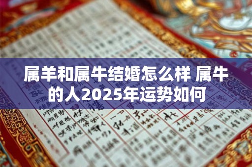 属羊和属牛结婚怎么样 属牛的人2025年运势如何