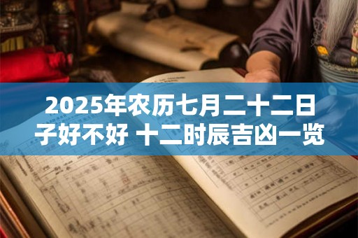 2025年农历七月二十二日子好不好 十二时辰吉凶一览表